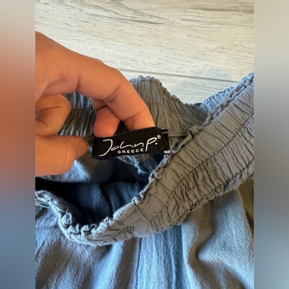 John P Greece Lagenlook Boho Harem Linen Pants One Size Fits All - Picture 3 of 6